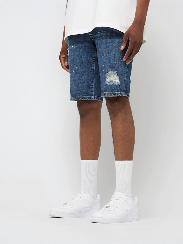 2Y STUDIOS, Leonardo Ripped Slim Fit Shorts, blue, Image 1 of 5