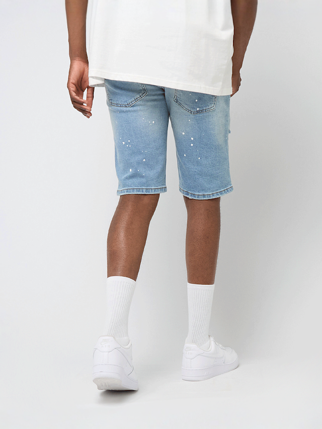 2Y STUDIOS, Victor Ripped Slim Fit Shorts, niebieski, Obraz 2 z 5