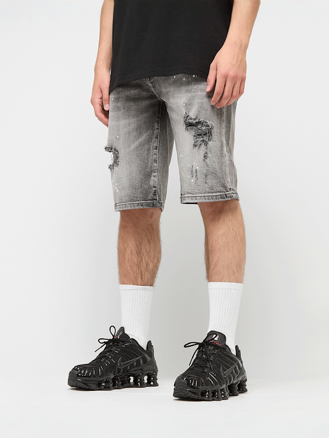 2Y STUDIOS, Victor Ripped Slim Fit Shorts, grey, Image 1 of 5