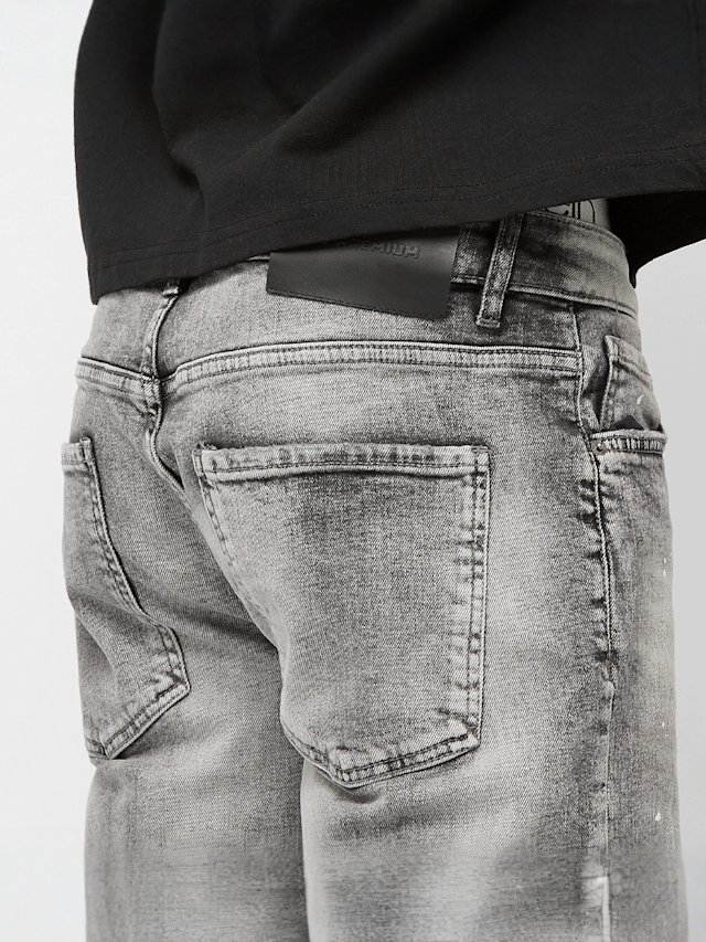 2Y STUDIOS, Victor Ripped Slim Fit Shorts, grey, Image 4 of 5