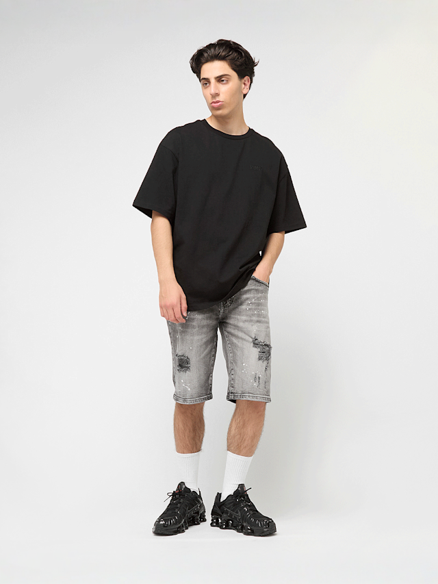 2Y STUDIOS, Victor Ripped Slim Fit Shorts, grey, Image 5 of 5