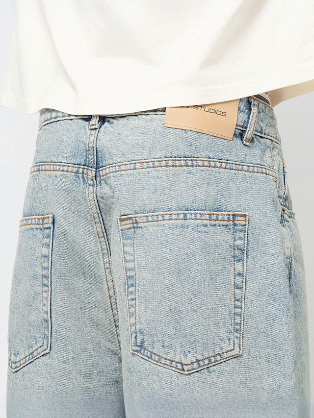 2Y STUDIOS, Joran Open Hem Baggy Shorts, blue, Image 4 of 5