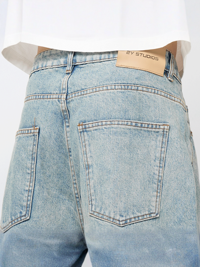 2Y STUDIOS, Junan Baggy Basic Shorts, blue, Image 4 of 5