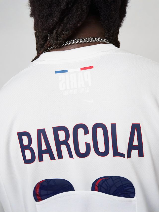 Nike, Barcola / No. 29/ PSG Nike Away Stadium 2024/25 , wit, Afbeelding 8 van 9