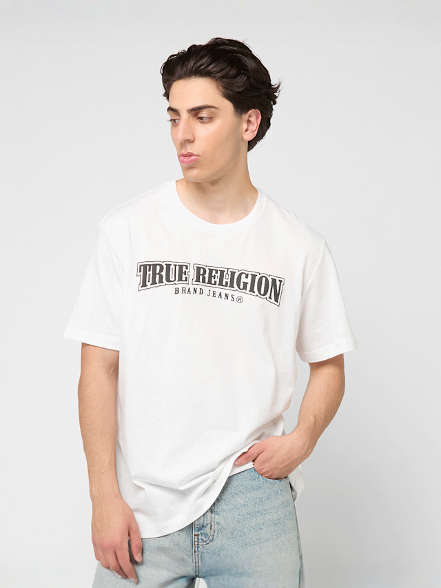 True Religion, Relaxed NU Brush Tee, white, Image 1 of 5