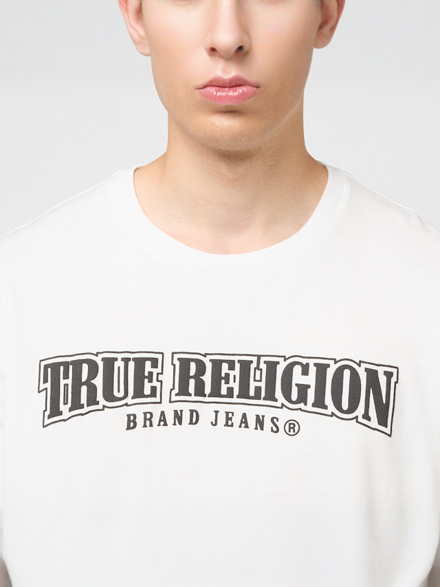 True Religion, Relaxed NU Brush Tee, white, Image 3 of 5