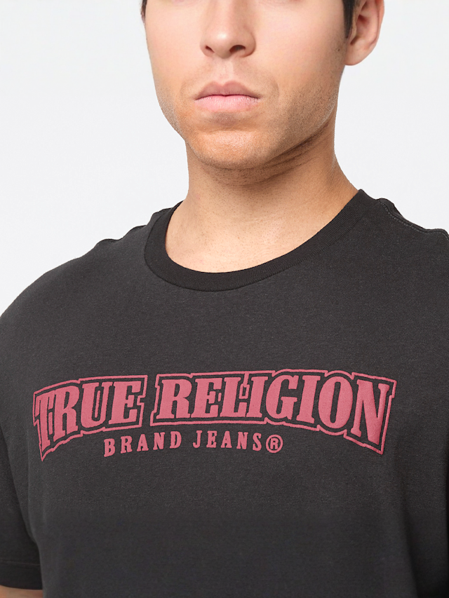 True Religion, Relaxed NU Brush Tee, black, Image 3 of 5