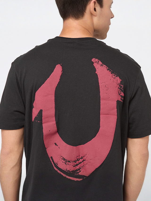 True Religion, Relaxed NU Brush Tee, black, Image 4 of 5