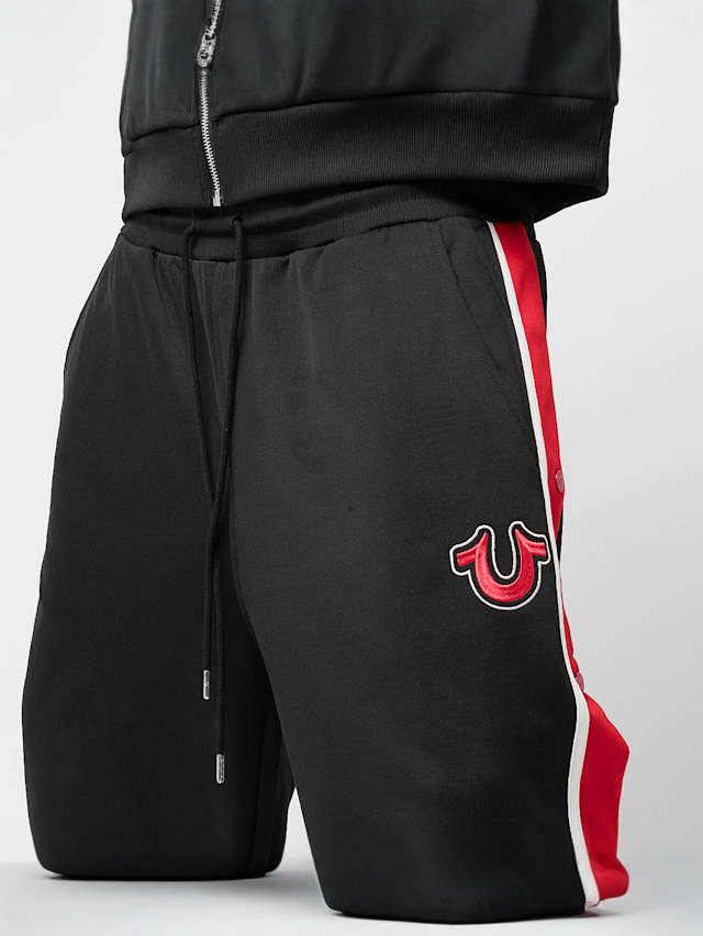 True Religion, Snap Off Baggy Track Pants, zwart, Afbeelding 5 van 6