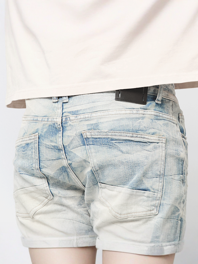 Smoke Rise, Rip & Repair Denim Shorts, blue, Image 4 of 5