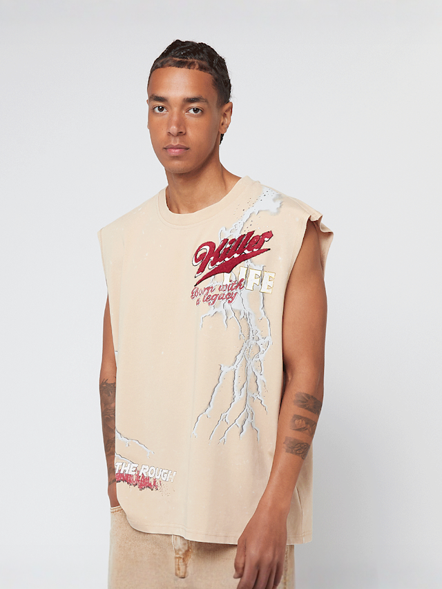 Smoke Rise, Rhinestone Killer Life T-Shirt, beige, Image 2 of 6