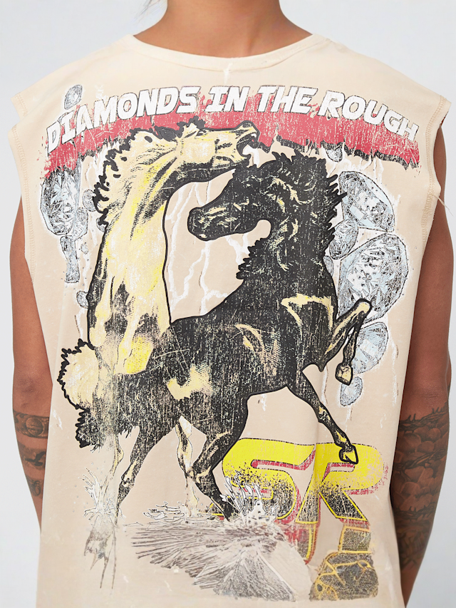 Smoke Rise, Rhinestone Killer Life T-Shirt, beige, Image 5 of 6