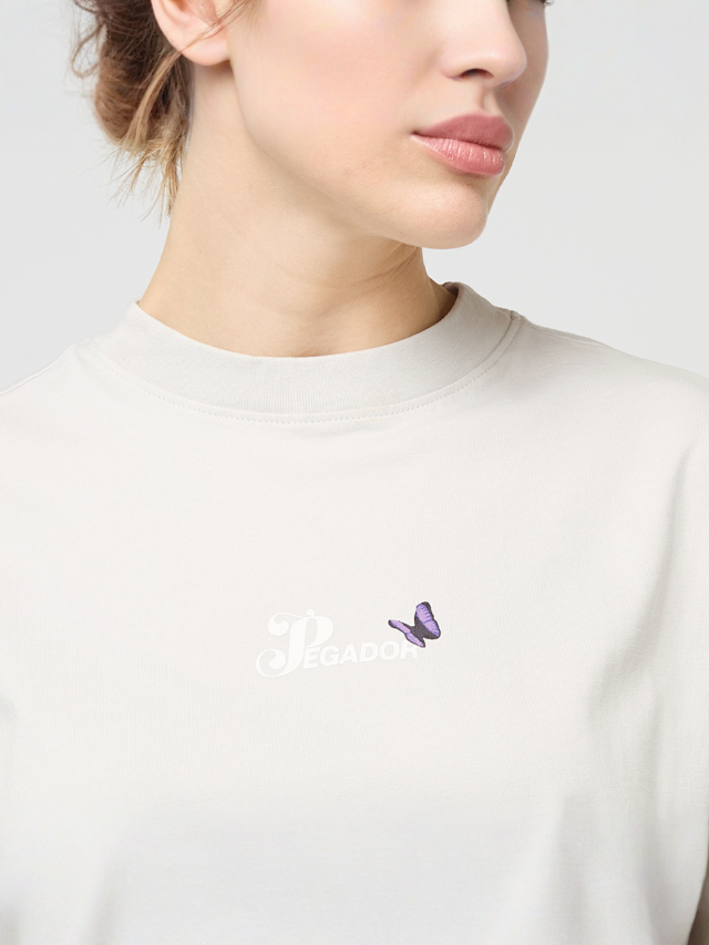 Pegador, Noria Heavy Oversized Tee, szary, Obraz 3 z 5