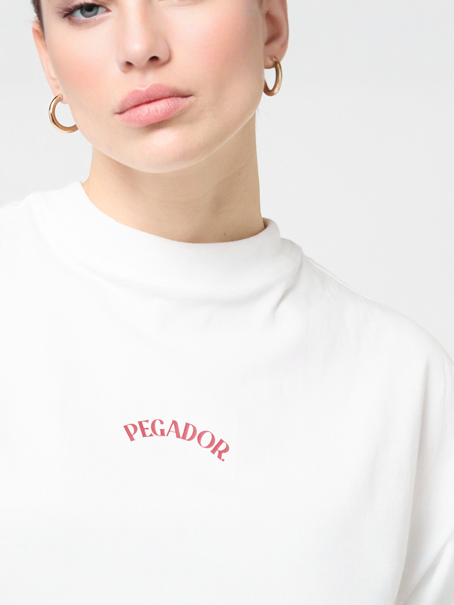 Pegador, Malli Heavy Oversized Tee, white, Image 3 of 5