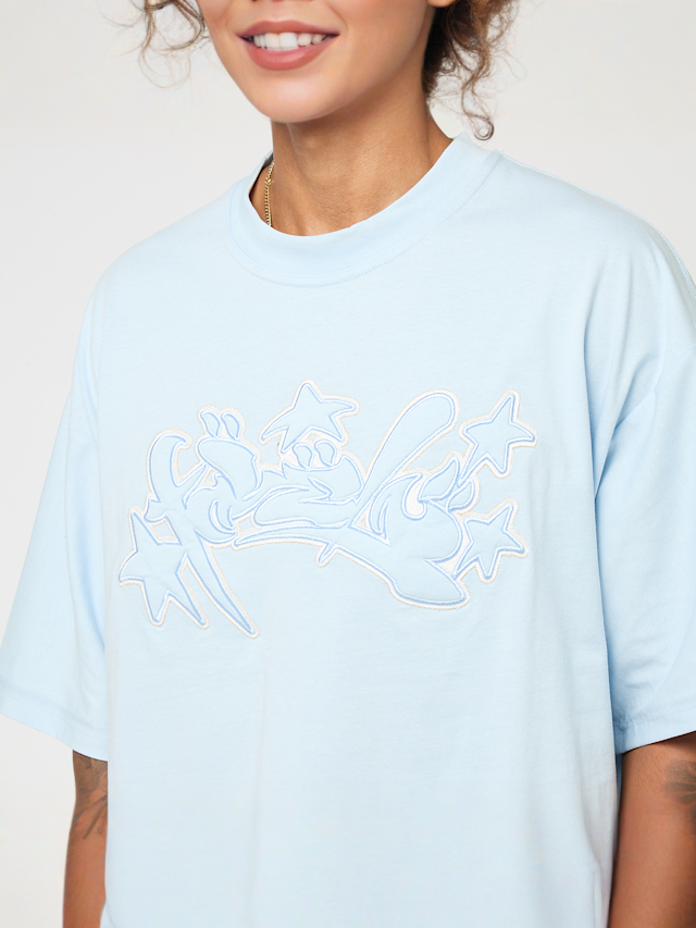 FAVELA, Runstitch T-Shirt, blue, Image 3 of 4
