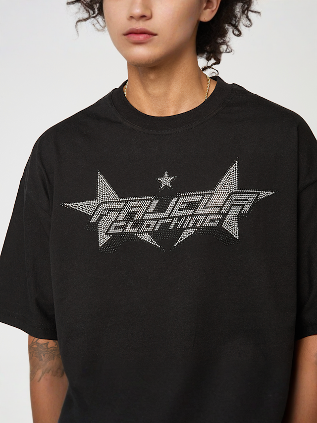 FAVELA, Future Rhinestone T-Shirt, zwart, Afbeelding 3 van 4