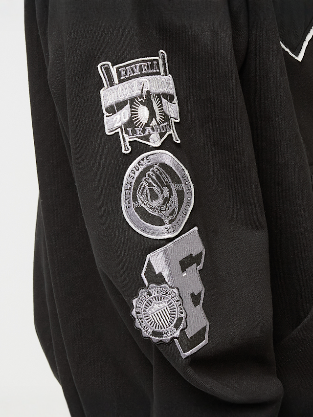 FAVELA, Off Set Frontzip Hoodie, zwart, Afbeelding 4 van 5