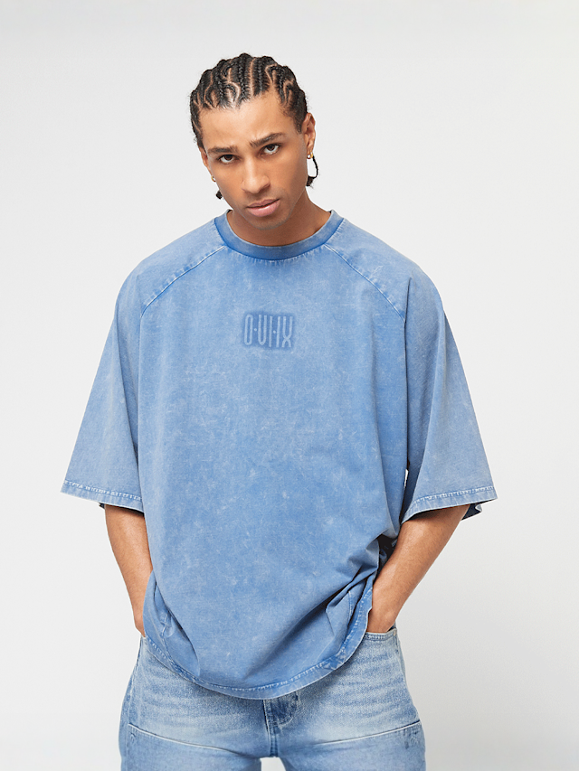 zəяo si:x nœf, Alternate Logo Ornament Oversized Raglan Tee, blue, Image 2 of 5
