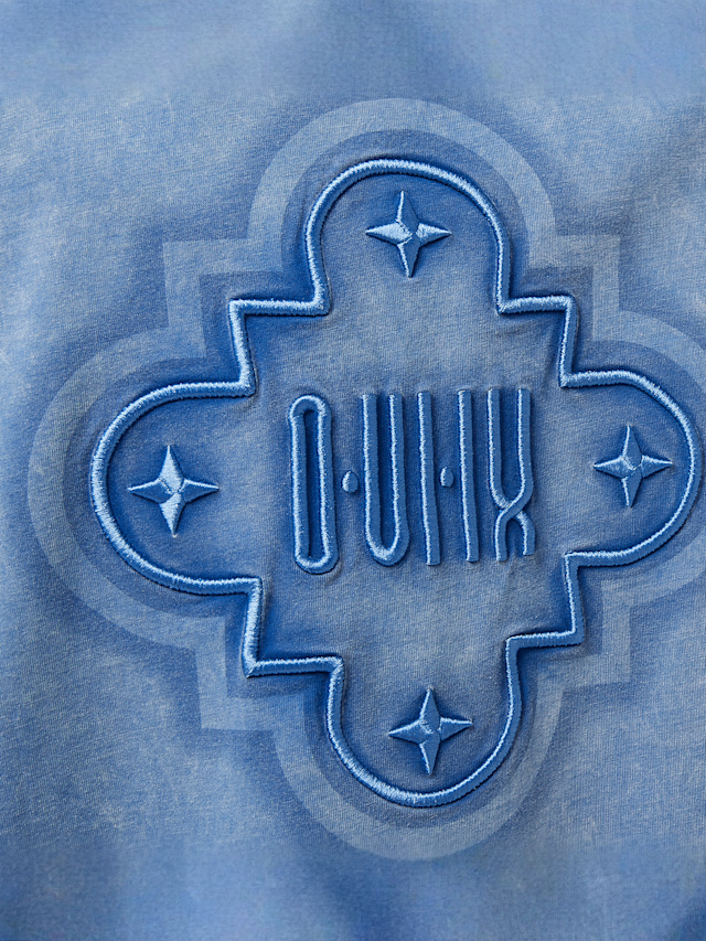 zəяo si:x nœf, Alternate Logo Ornament Oversized Raglan Tee, blue, Image 4 of 5