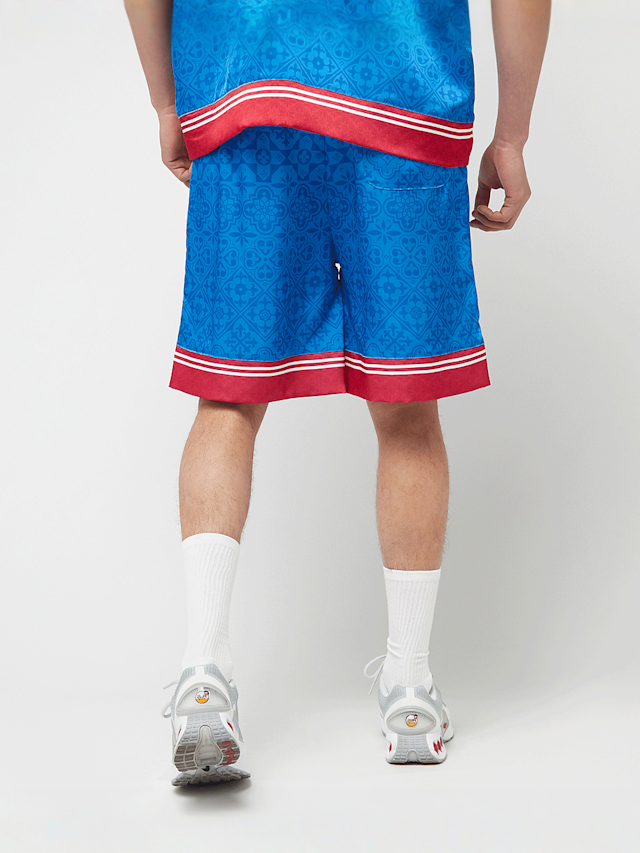 zəяo si:x nœf, Primary Logo Ornament Resort Shorts, blue, Image 2 of 5