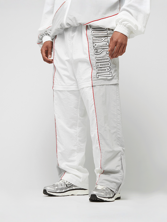 zəяo si:x nœf, Primary Logo Oversized Straight Leg Color Block Trackpants, white, Image 1 of 9