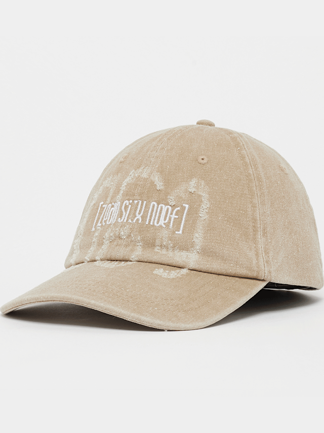 zəяo si:x nœf, Primary Logo Washed Baseball Cap, beige, Image 1 of 5