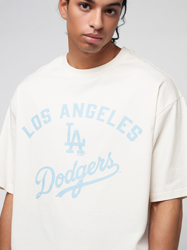 New Era, MLB Arch Graphic Oversized Tee Los Angeles Dodgers, beige, Image 3 of 5