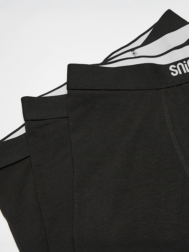 SNIPES, 3 PACK - Black Tape  Briefs Boxershorts, black, Image 2 of 2