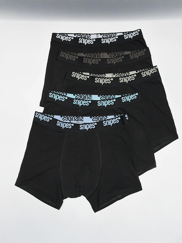 SNIPES, 5 PACK - Black Tape  Briefs Boxershorts, black, Image 1 of 2