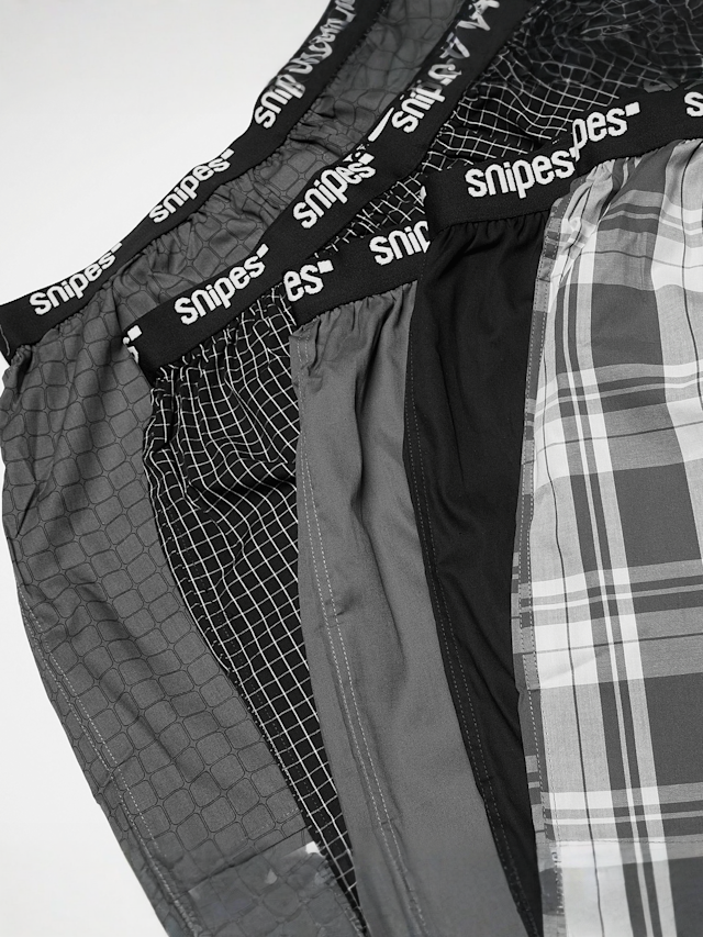 SNIPES, 5 PACK - Black Tape  Woven Boxershorts, grey, Image 2 of 2