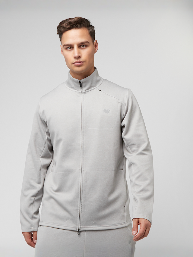 New Balance, Tech Knit Full Zip, grey, Image 1 of 4