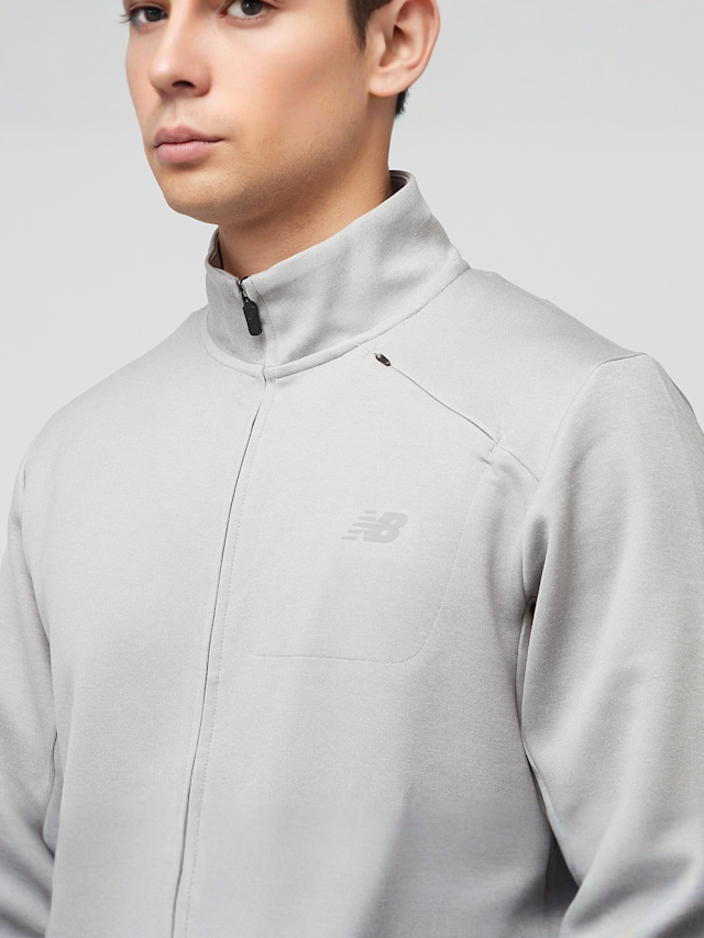 New Balance, Tech Knit Full Zip, grijs, Afbeelding 3 van 4