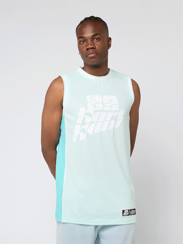 Karl Kani, Signature Colorblock Basketball Jersey, turquoise, Image 1 of 7