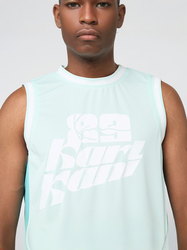 Karl Kani, Signature Colorblock Basketball Jersey, turquoise, Image 3 of 7