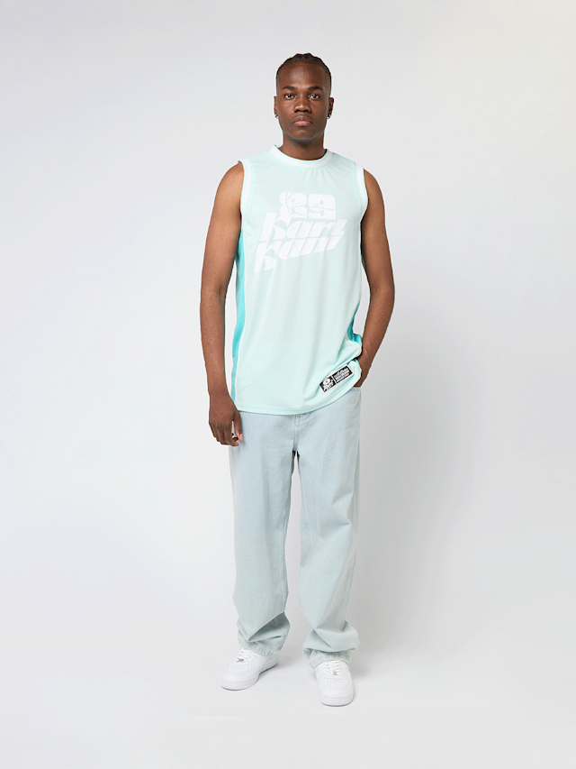 Karl Kani, Signature Colorblock Basketball Jersey, turquoise, Image 7 of 7