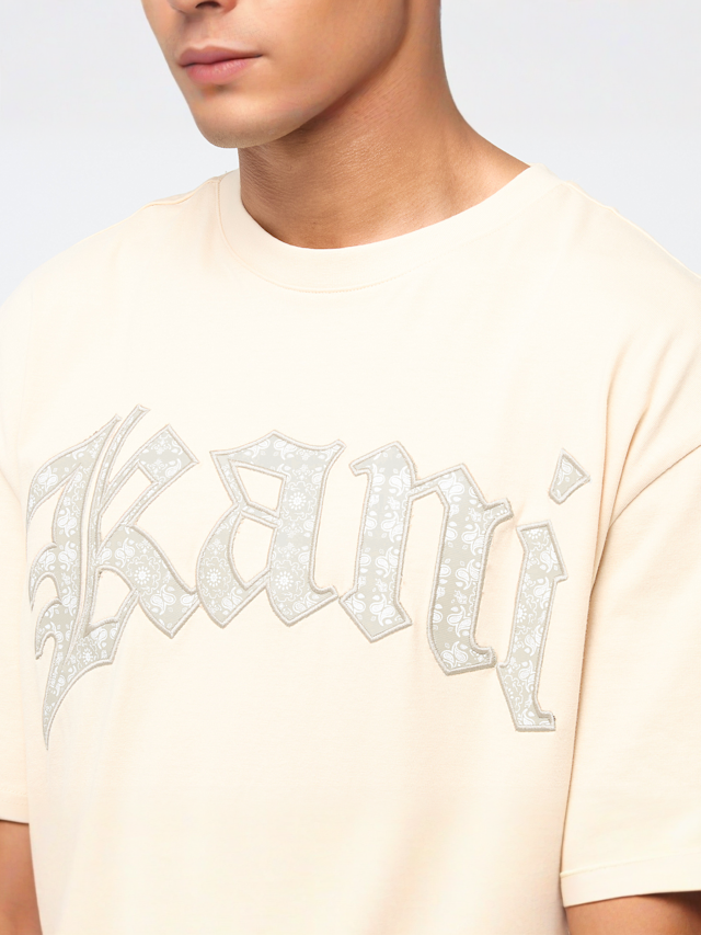 Karl Kani, Paisley Letter T-Shirt, beige, Image 3 of 4
