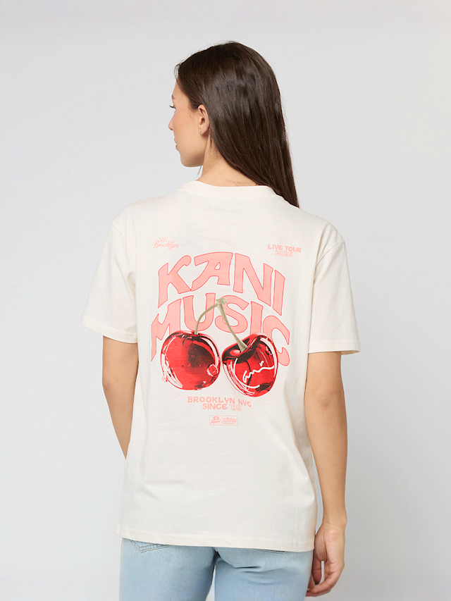 Karl Kani, Signature Cherry Print Oversized T-Shirt, beige, Image 1 of 5