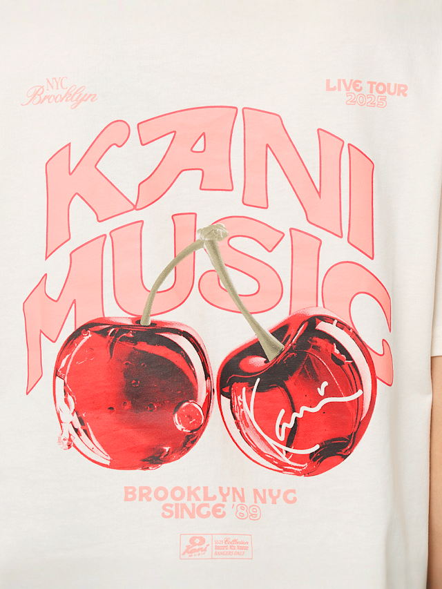 Karl Kani, Signature Cherry Print Oversized T-Shirt, beige, Image 4 of 5