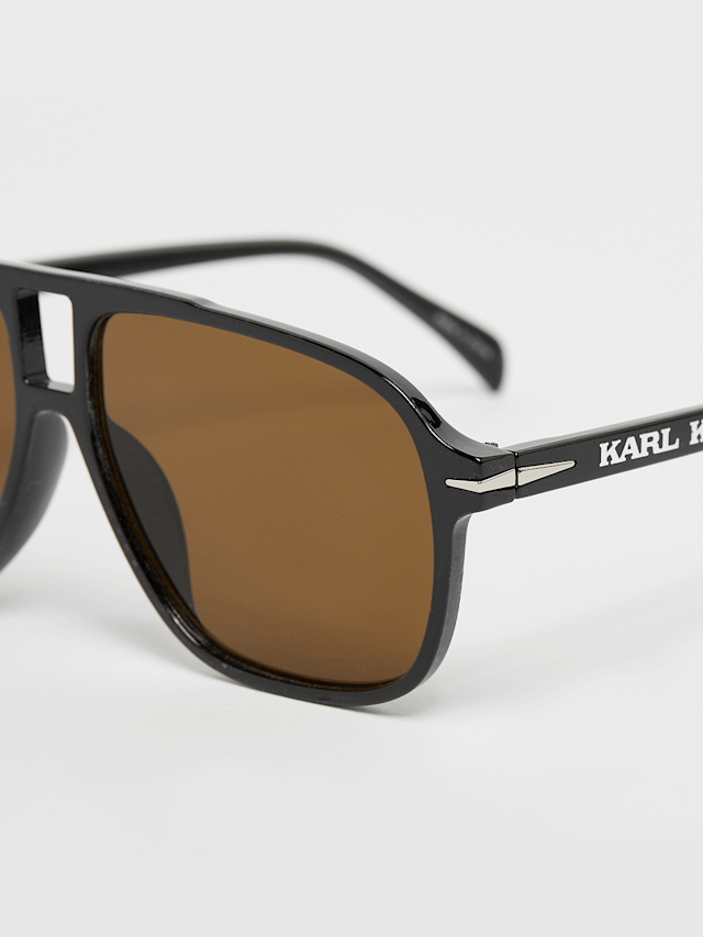 Karl Kani, Retro Aviator Sunglasses, black, Image 3 of 4