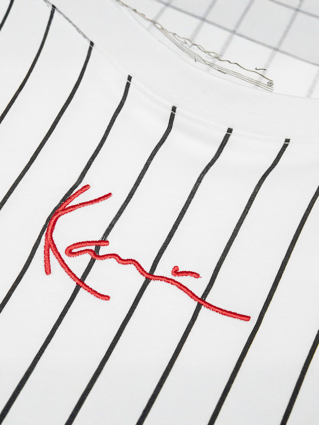 Karl Kani, Small Signature Essential Pinstripe Tee Junior, biały, Obraz 3 z 3