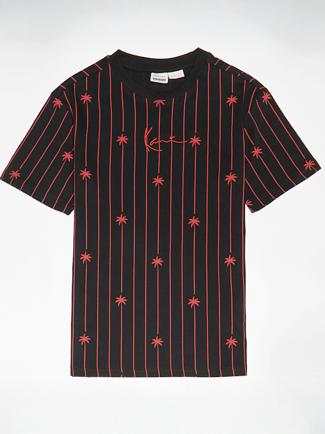 Karl Kani, Signature Palm Pinstripe T-Shirt Junior, black, Image 1 of 3