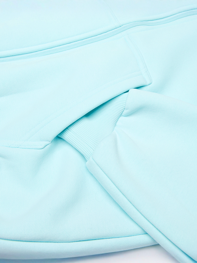 Karl Kani, Varsity Palm Print Zip Hoodie Junior, turquoise, Image 4 of 5