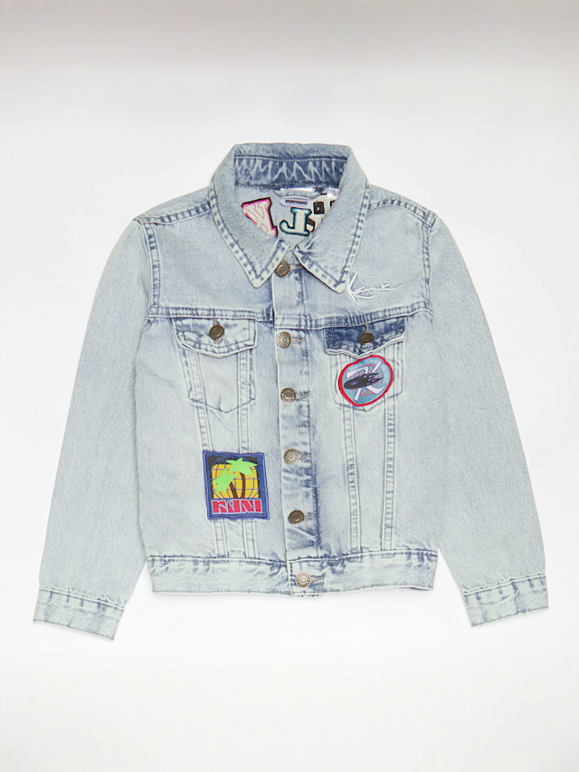 Karl Kani, Patches Denim Jacket Junior, blauw, Afbeelding 1 van 4