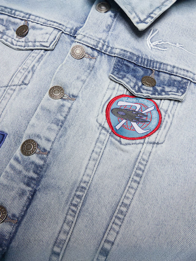 Karl Kani, Patches Denim Jacket Junior, blauw, Afbeelding 3 van 4