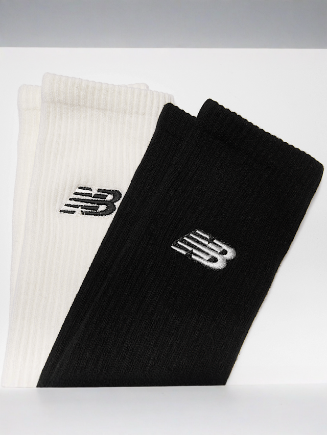 New Balance, 2 PACK - Embroidery Logo Socks, black, Image 2 of 2