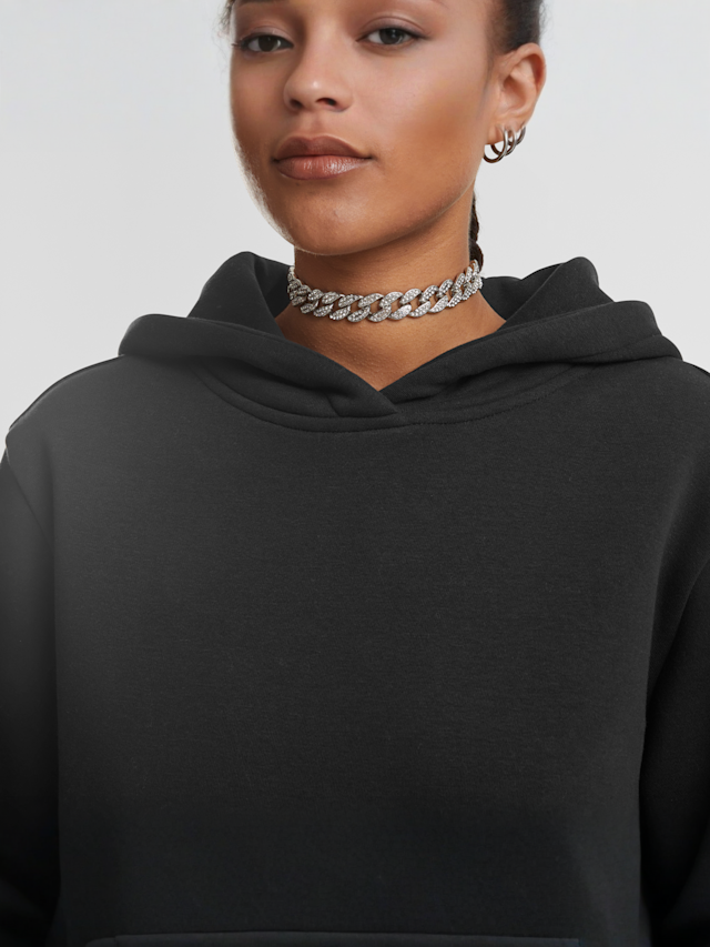 Urban Classics, Fluffy Hoody, zwart, Afbeelding 3 van 5