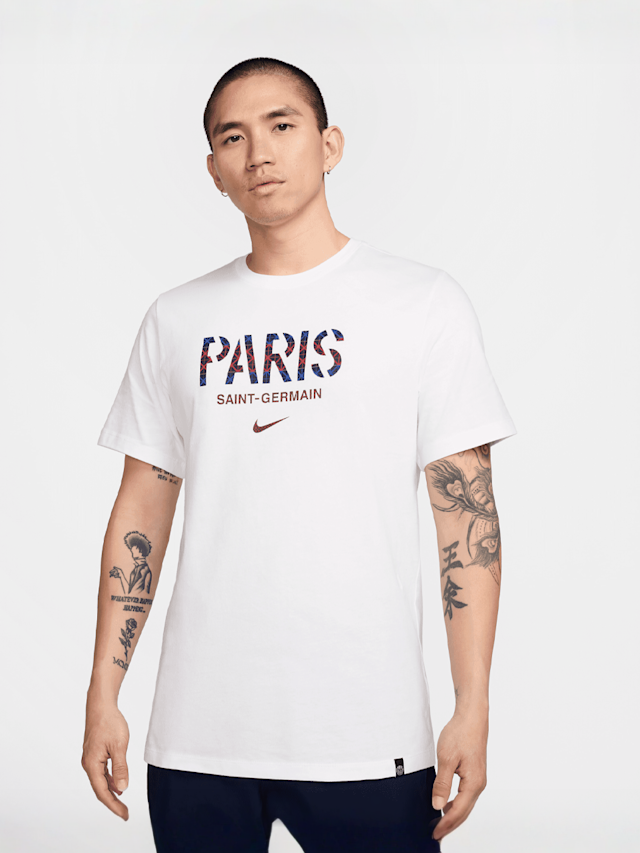 Nike, PSG Wordmark Tee, white, Image 1 of 5