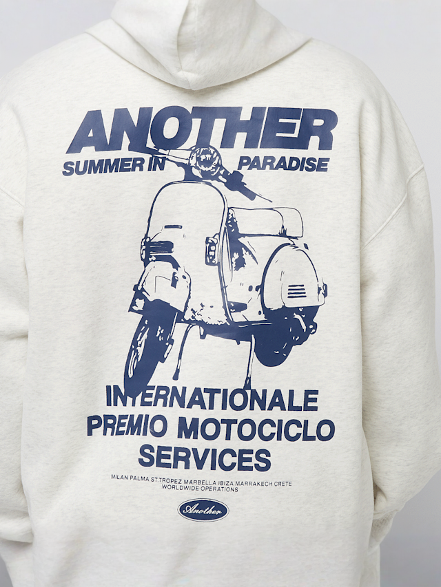 Another Cotton Lab, Summer in Paradise Oversized Hoodie, grey, Image 4 of 5