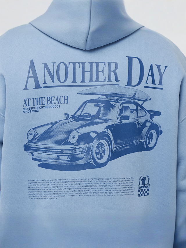 Another Cotton Lab, Another Day Oversized Hoodie, blue, Image 4 of 5