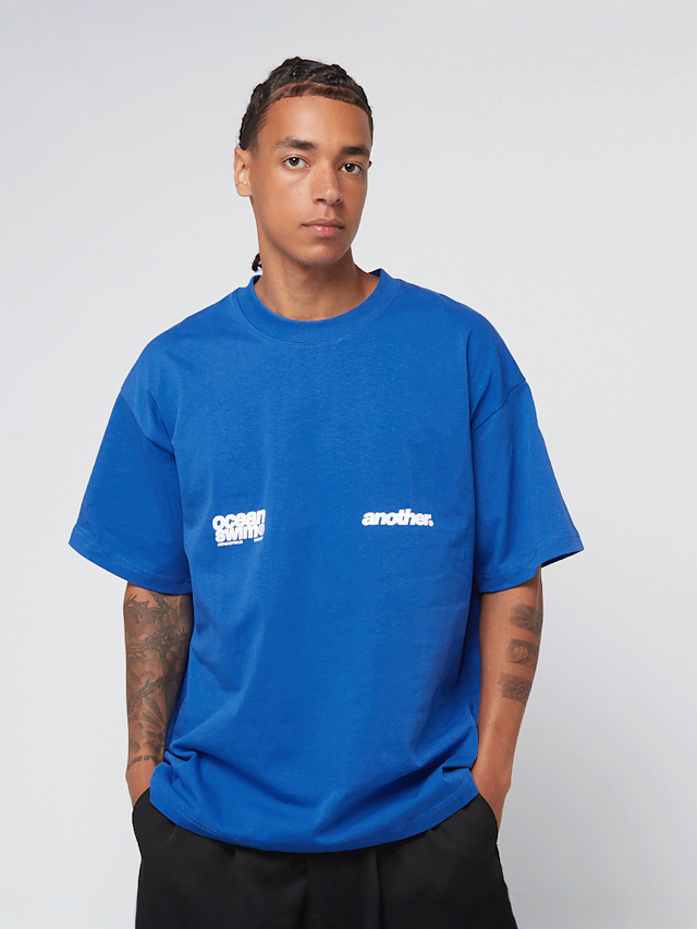 Another Cotton Lab, Ocean Swim Oversized T-Shirt, blue, Image 2 of 5